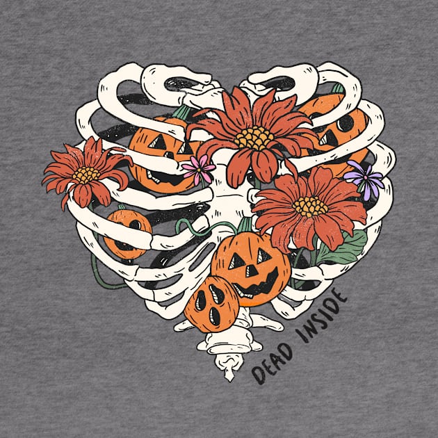 Halloween Skeleton Costume, Floral, Pumpkin, Light Colors, Funny by PorcupineTees